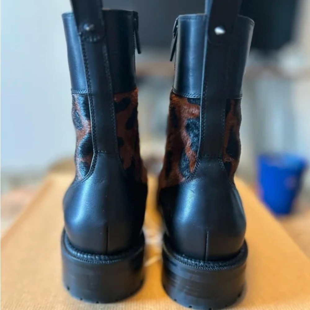Christian Louboutin Black and Brown Spiked Boots - Picture 3 of 11